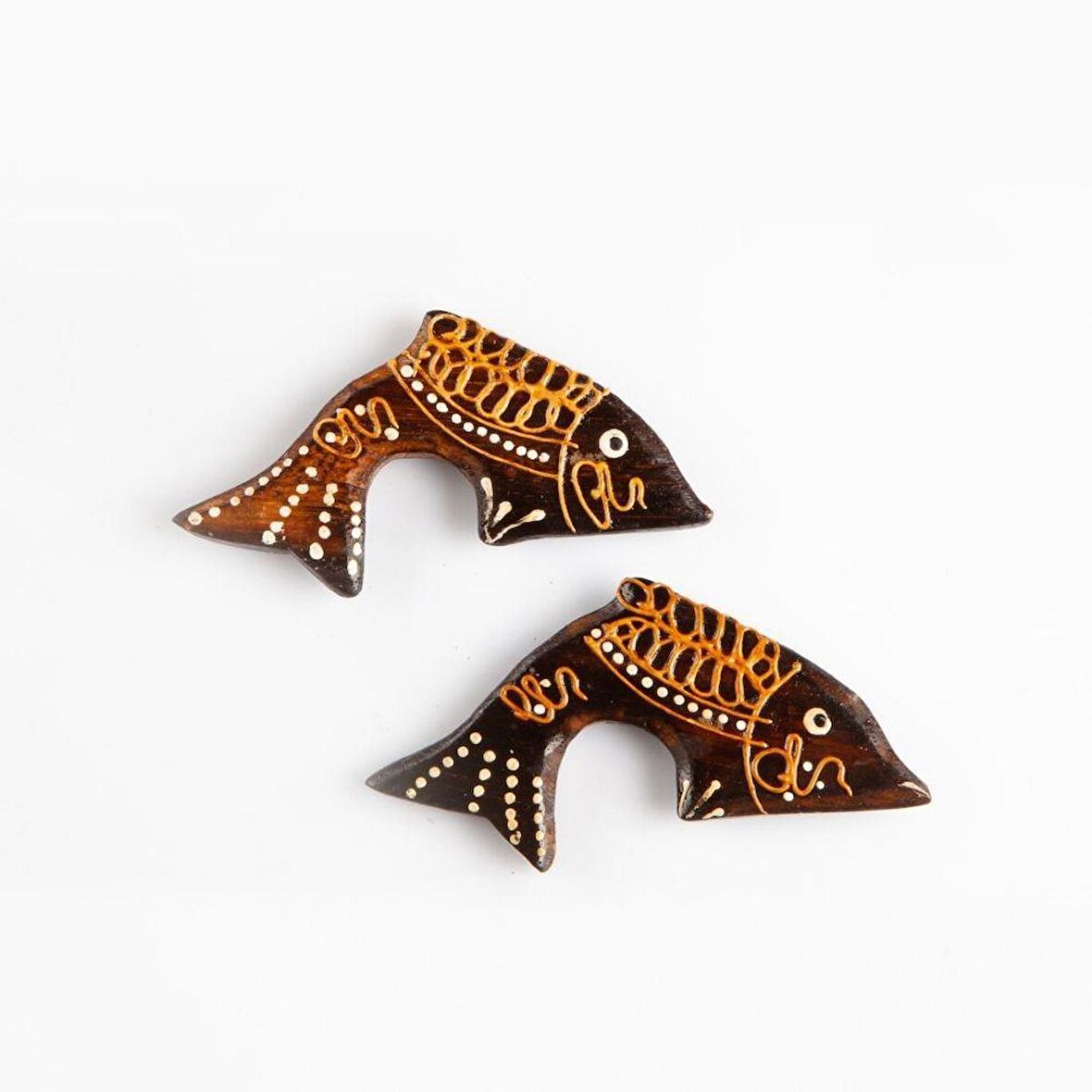 Ahşap Balık Magnet 2 li Set
