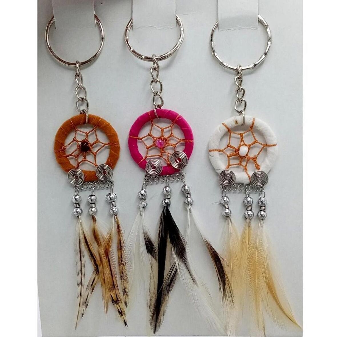 Dream Catcher Düş Kapanı Üç Renk Anahtarlık Hediye Paketi