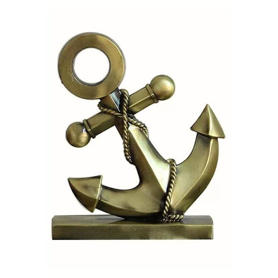 Vintage Metal Çapa Biblo Antik Bronz 16 cm