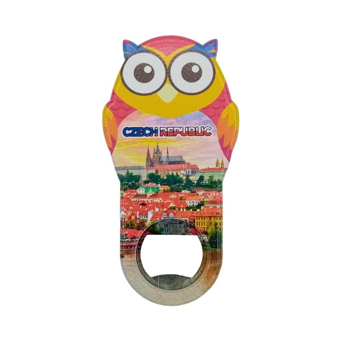 Çek Cumhuriyeti Temalı Baykuş Magnet Kapak Açacak