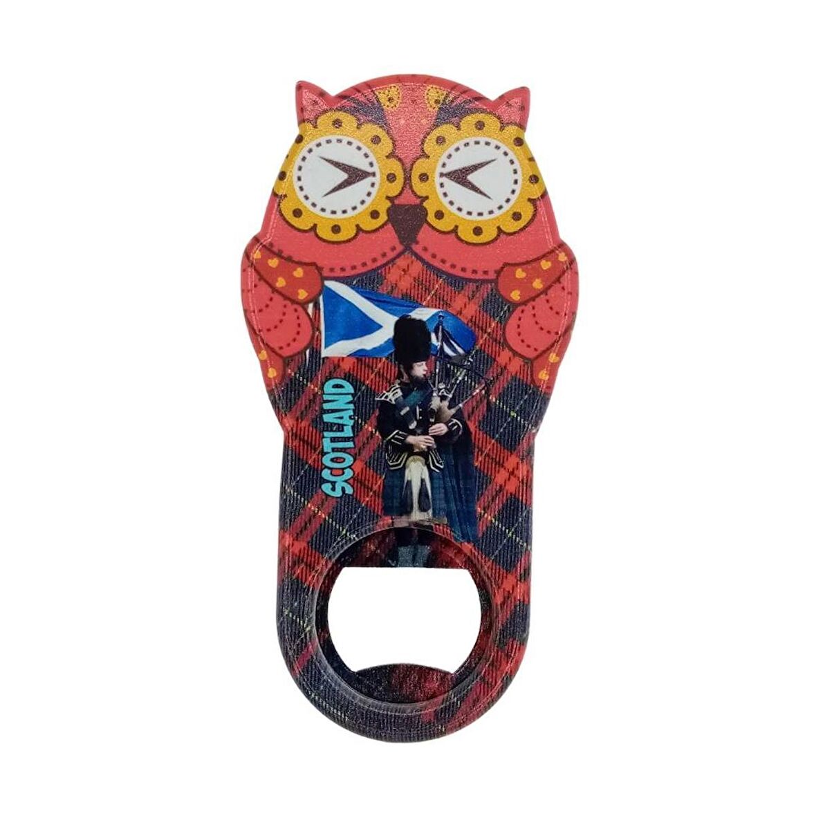 İskoçya Temalı Baykuş Magnet Kapak Açacak