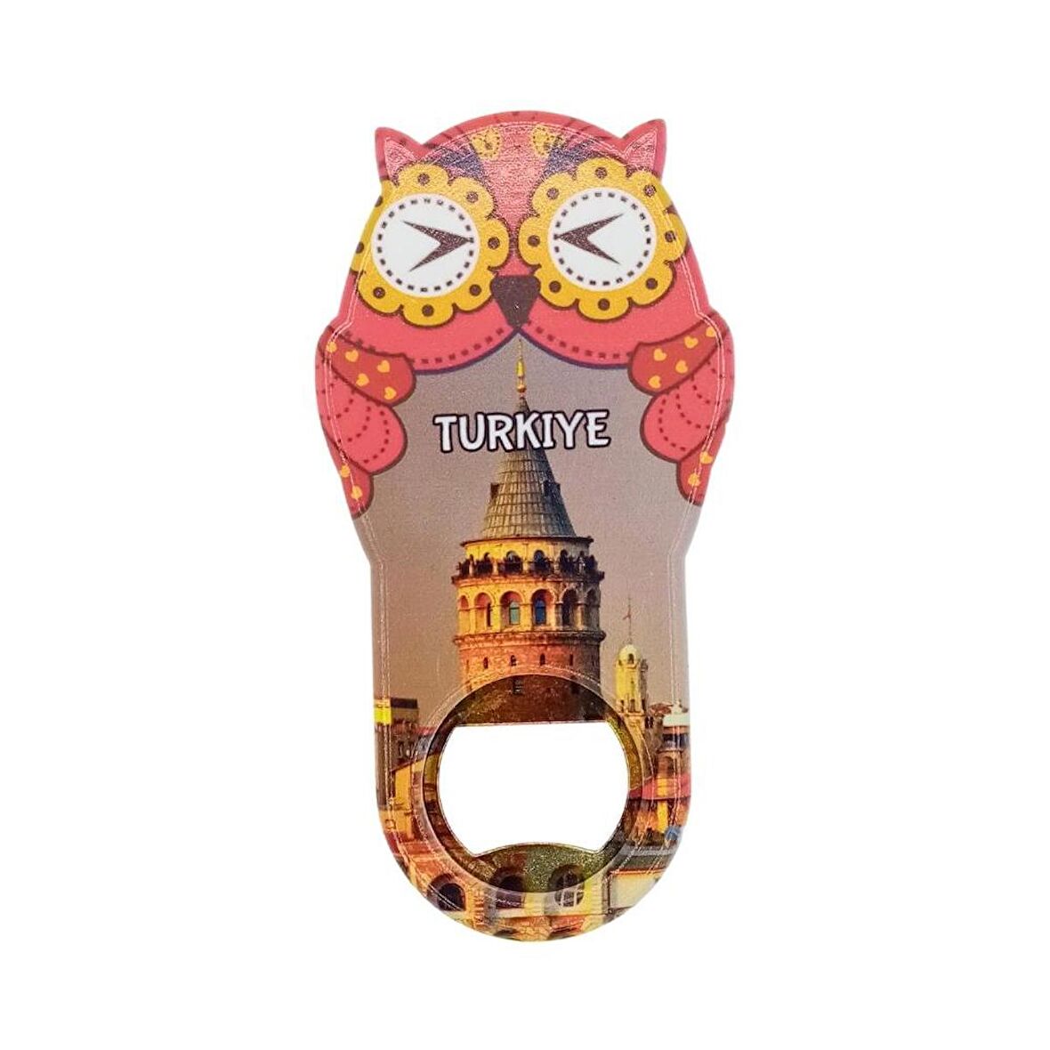 Türkiye Temalı Baykuş Magnet Kapak Açacak