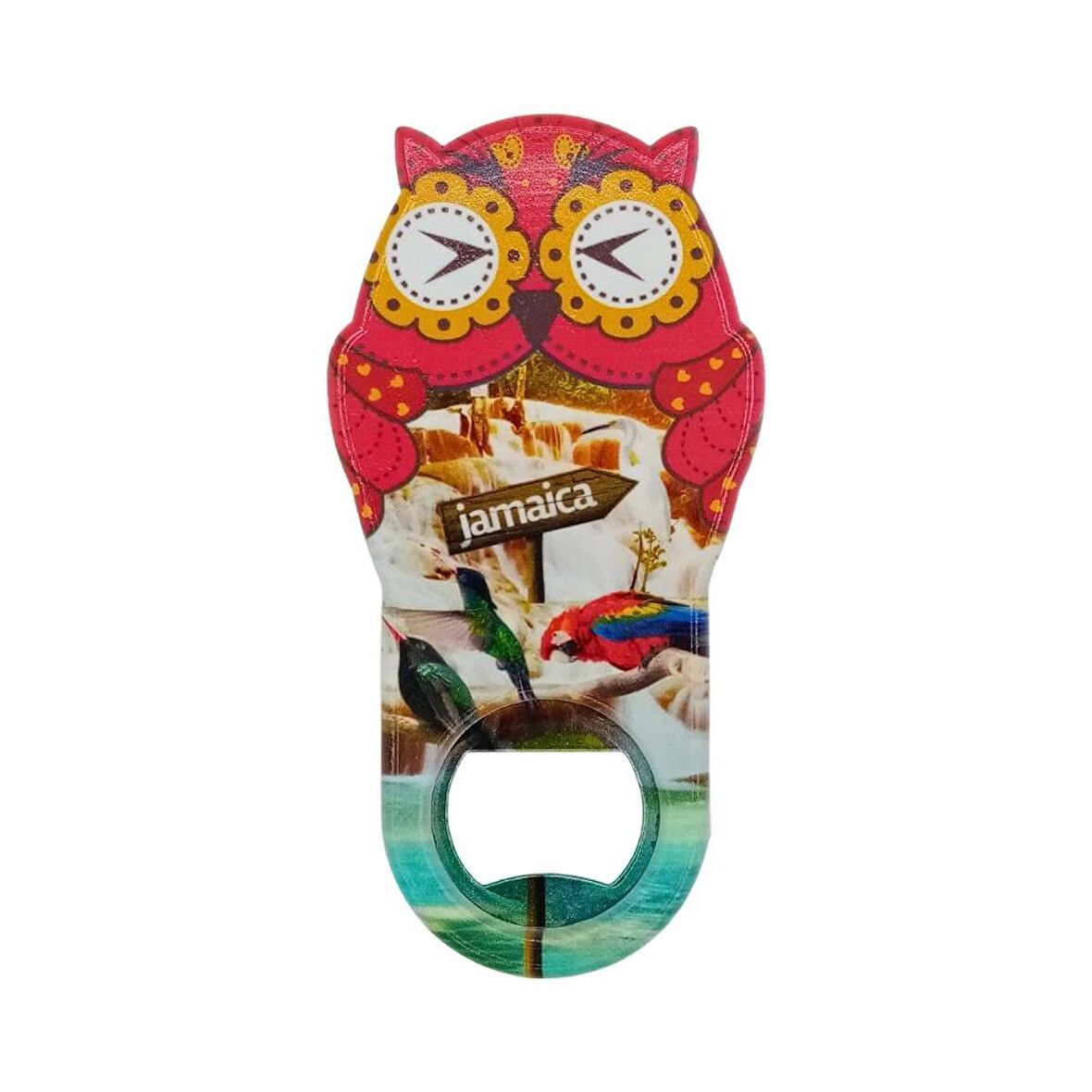 Jamaika Temalı Baykuş Magnet Kapak Açacak