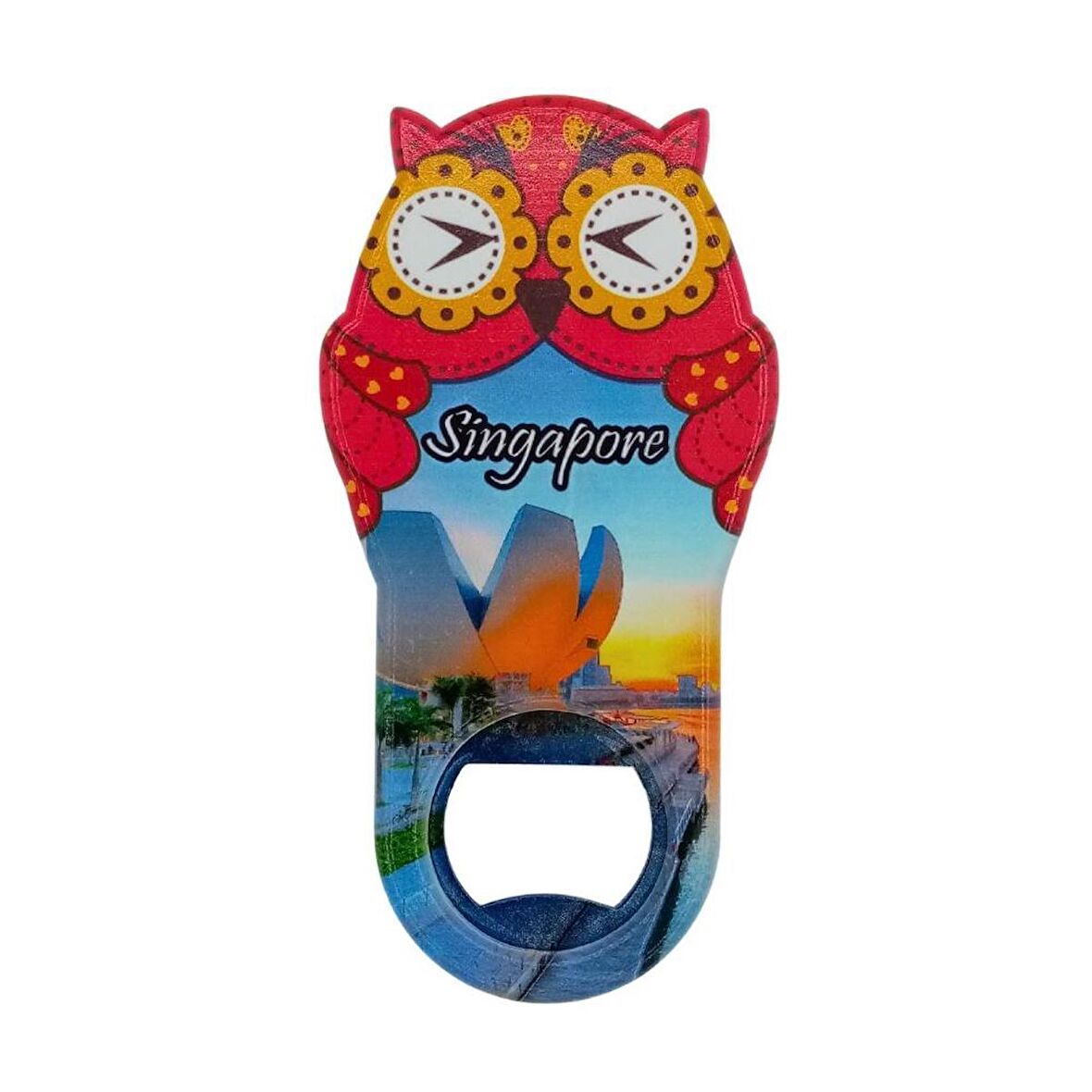 Singapur Temalı Baykuş Magnet Kapak Açacak