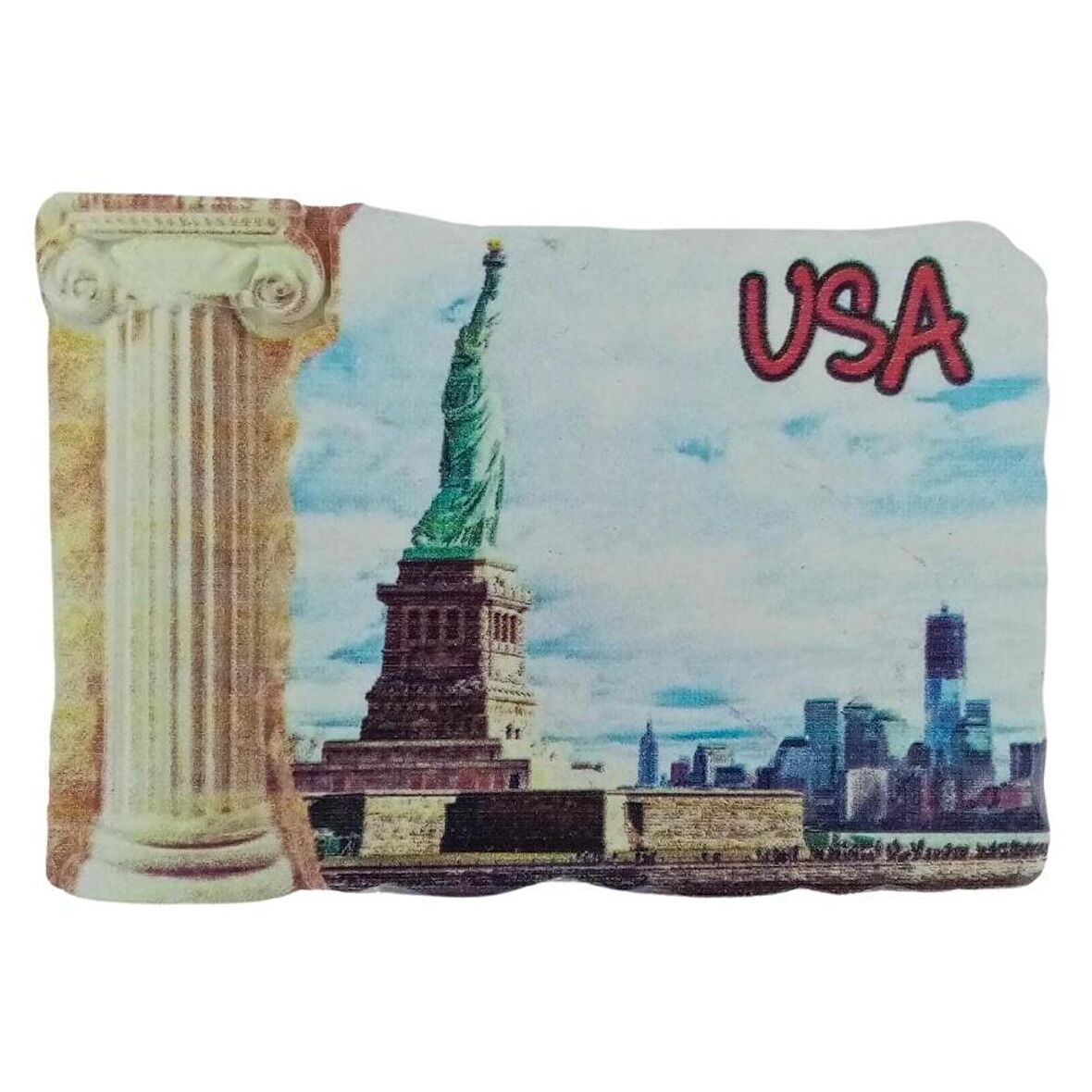 Amerika BirleşiK Devletleri USA Temalı Sütun Magnet