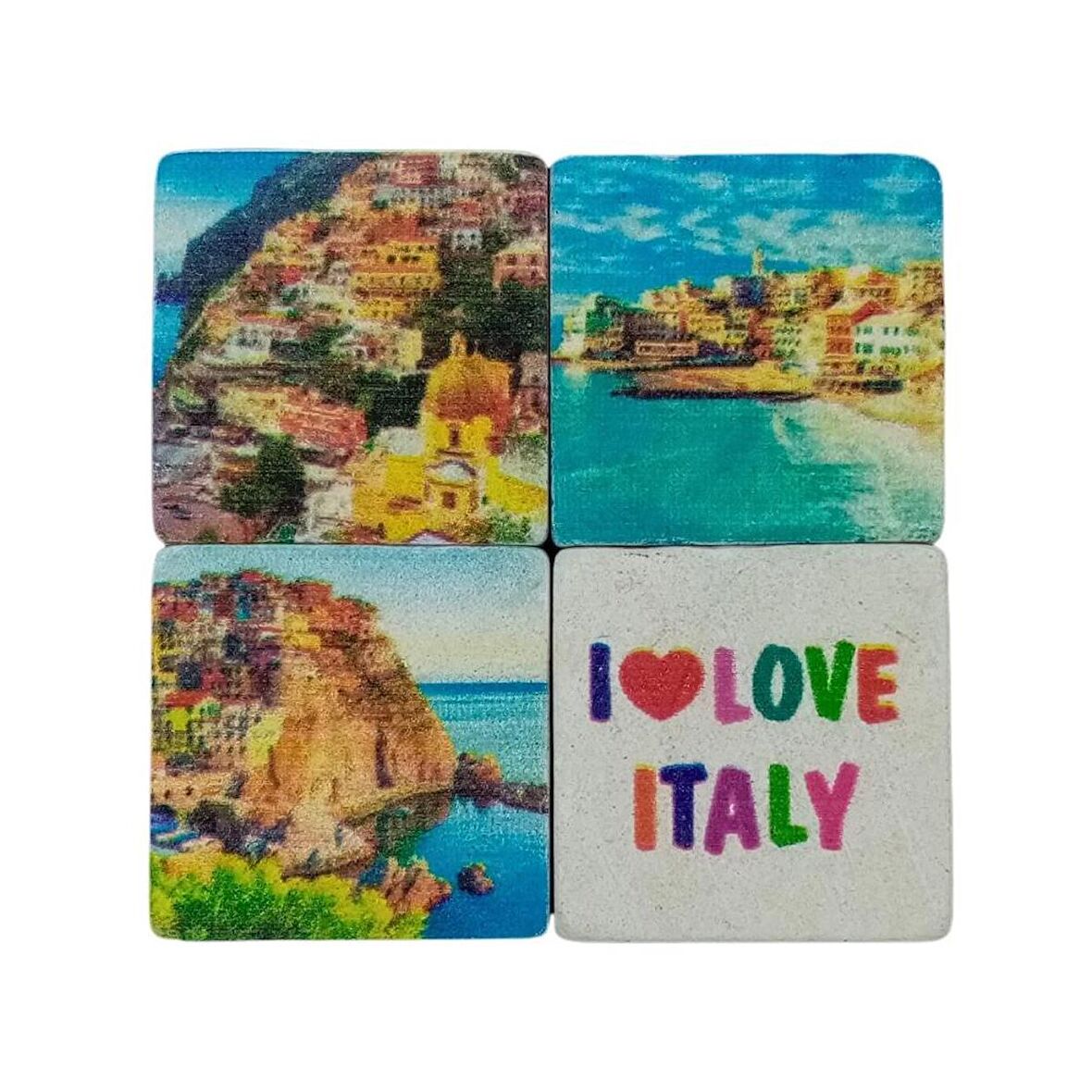 İtalya Temalı Dörtlü Taş Magnet