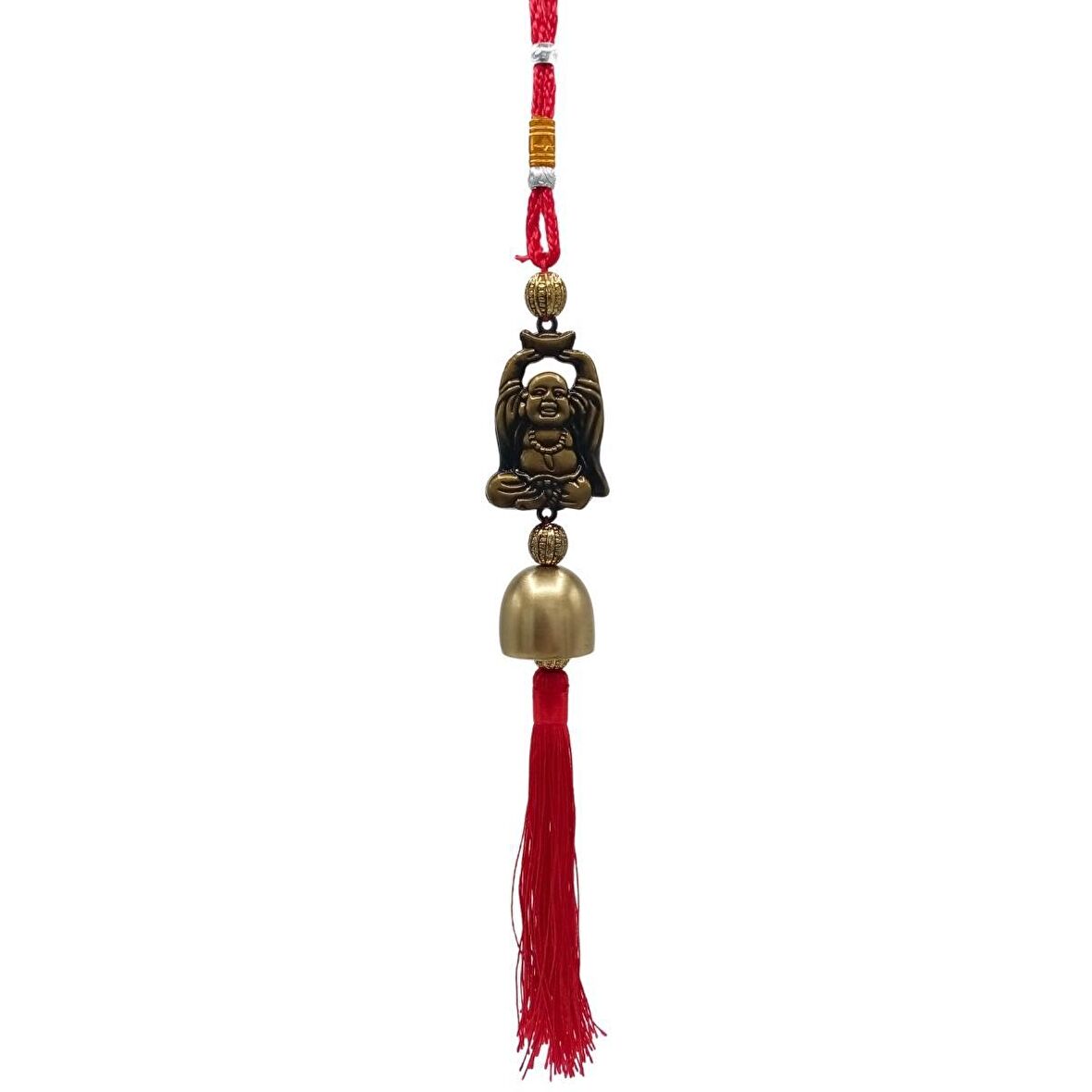 Çin Feng Shui Şans ve Bereket Metal Çan Buda 30 cm