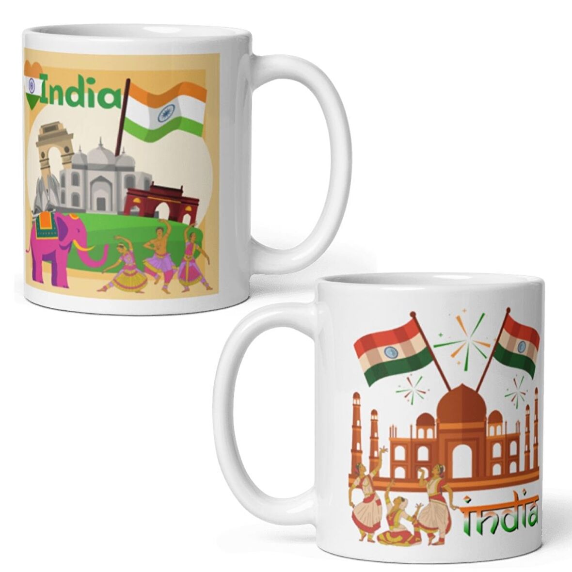 Hindistan Kupa Bardak 2 Adet Seyahat Hatıra India Mug