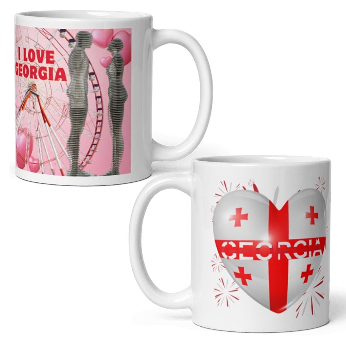 Gürcistan Kupa Bardak 2 Adet Seyahat Hatıra Georgia Mug