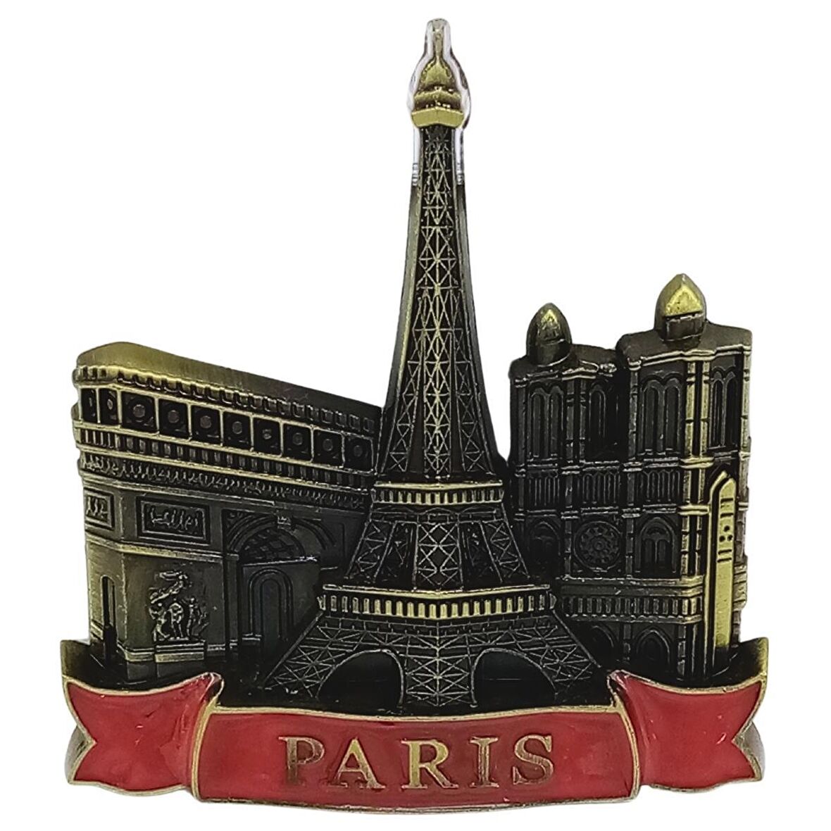 Vintage Metal 3D Magnet Paris Fransa 7 cm