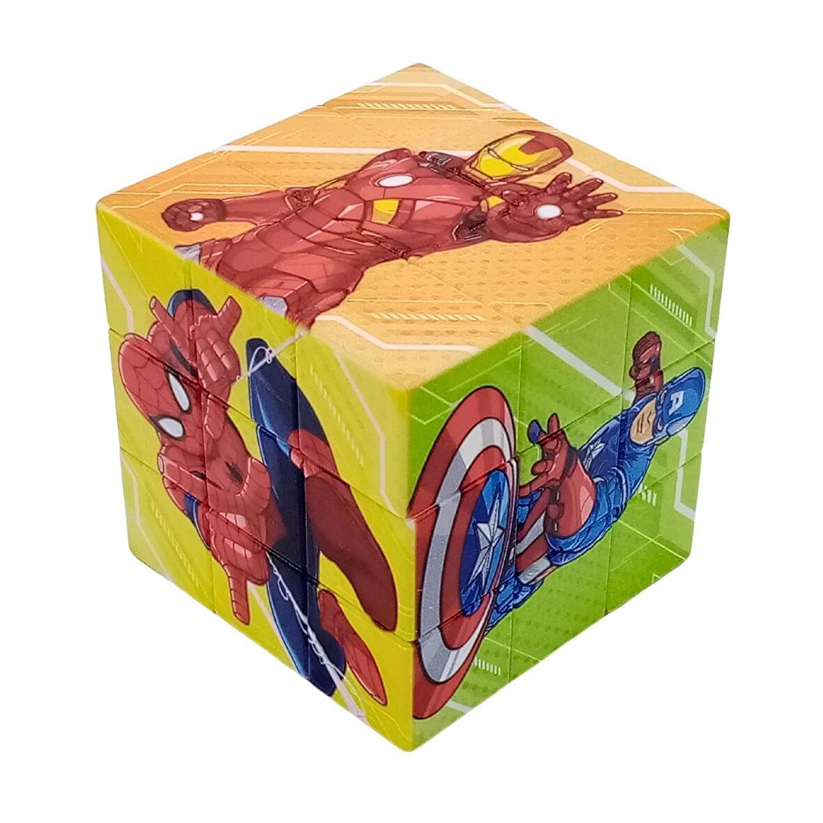 Sihirli Küp Yapboz Süper Kahramanlı Magic Cube 5.5 x 5.5cm No.4