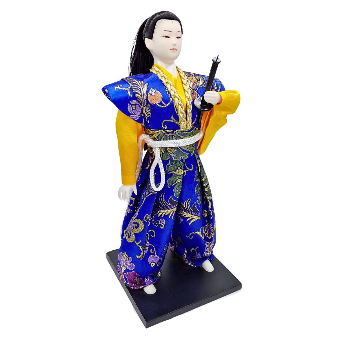 Geleneksel Japon Samuray Ninja Bebek Kabuki Biblo 30 cm No.1