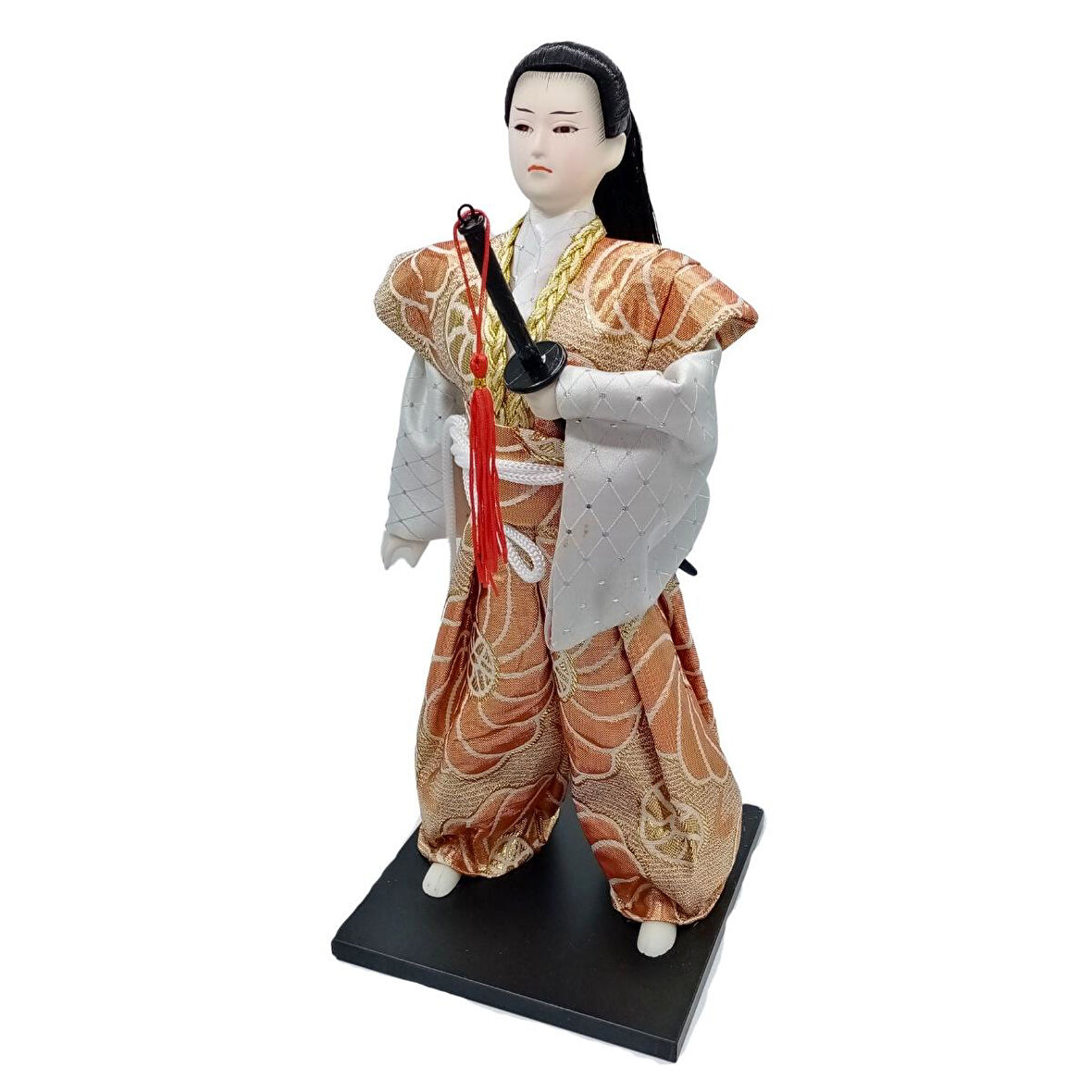 Geleneksel Japon Samuray Ninja Bebek Kabuki Biblo 30 cm No.3