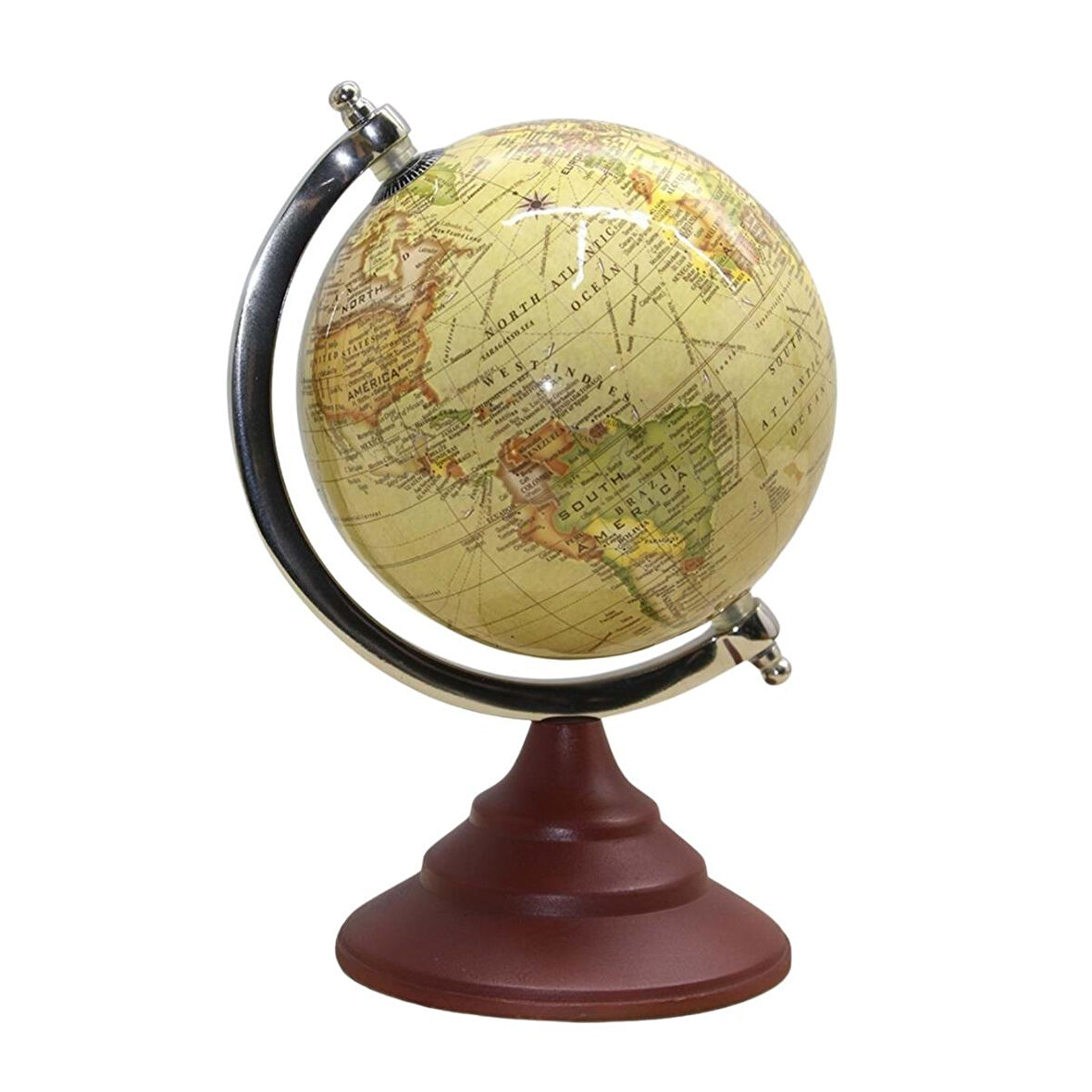 Dünya Küre Stantlı Dekoratif Döner World Globe SL339-A 26cm