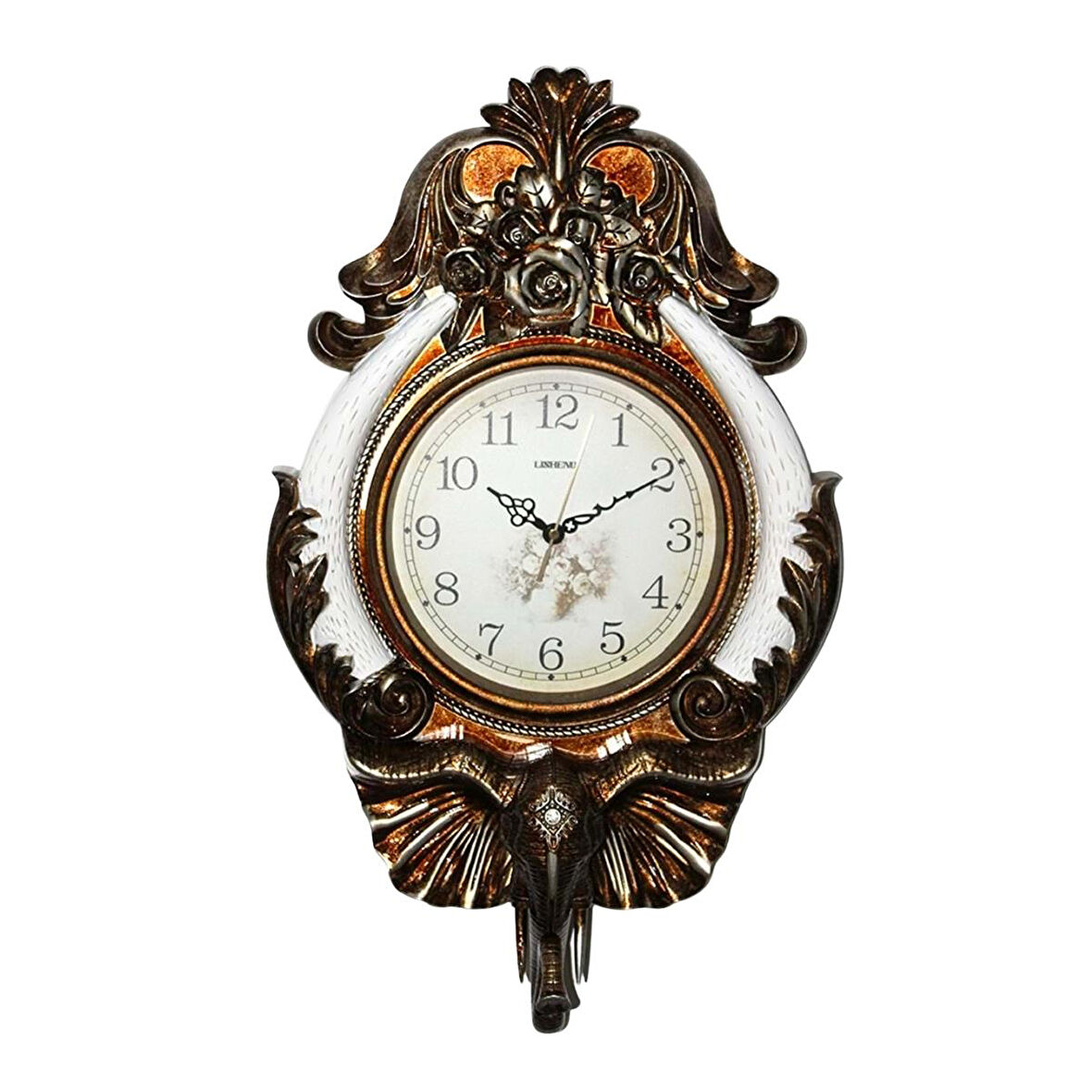 Duvar Saati Fil Temalı Büyük Polyester Saat Koy No.3 40 x 67 cm