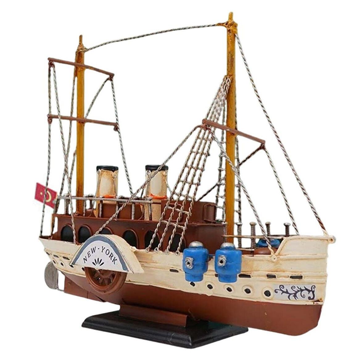 Dekoratif Retro Metal Yolcu Gemisi Vintage 31cm No.3