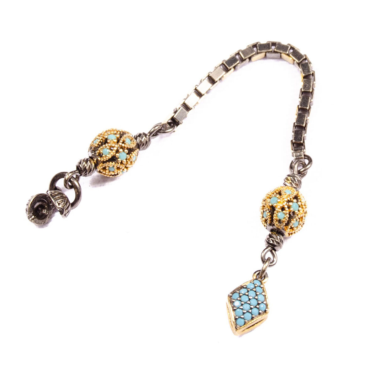 Özel Seri Zirkon Taşlı Gümüş Püskül 4,5 Cm 5,17 Gram