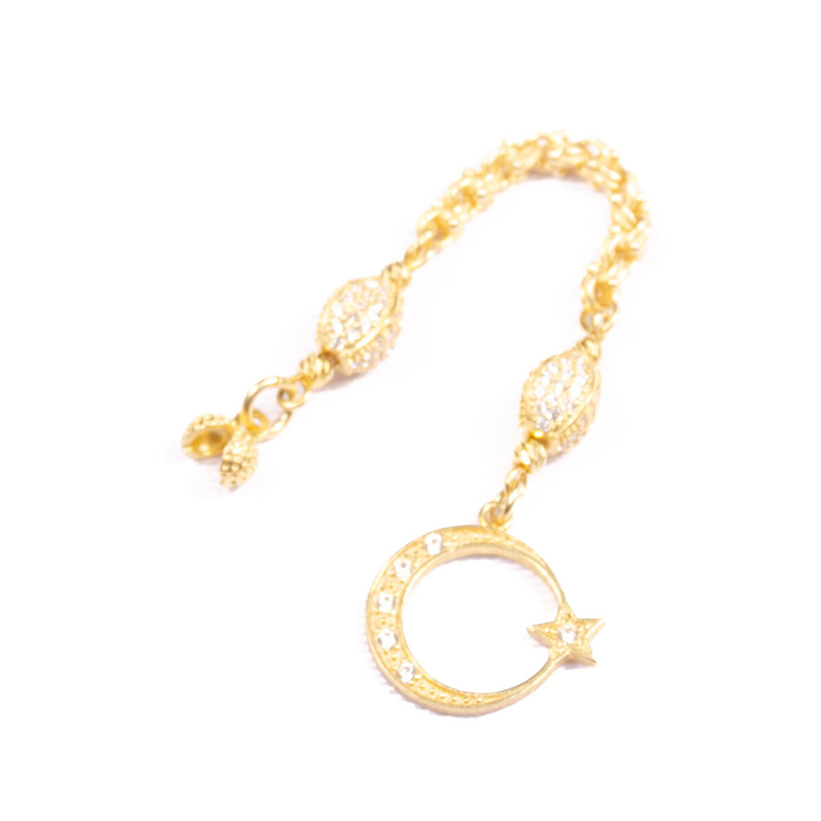 Özel Seri Zirkon Taşlı Gümüş Püskül 4,5 Cm 4,39 Gram