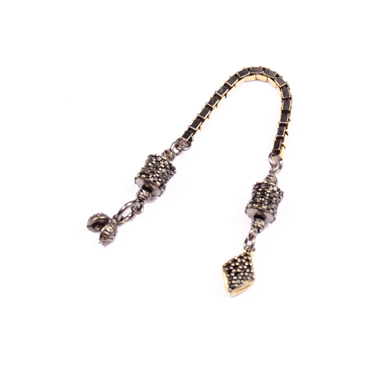 Özel Seri Zirkon Taşlı Gümüş Püskül 4,5 Cm 5,44 Gram