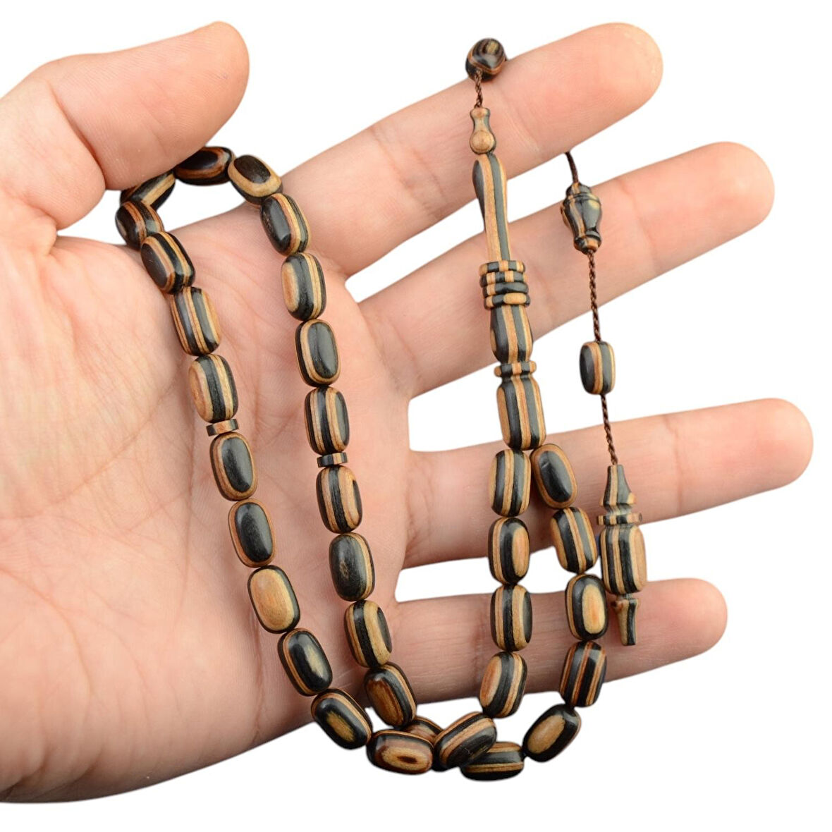 Kapsül Kesim 11x7 mm Kafur Ağacı Sistem Püsküllü Tesbih