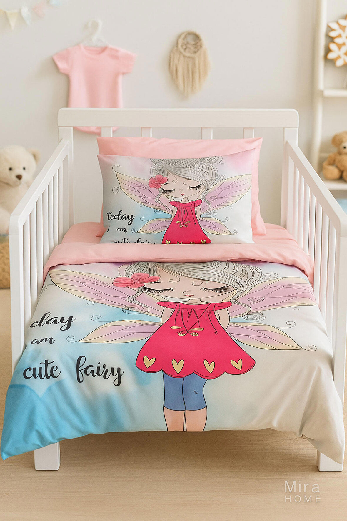 Dijital Baskılı 3d Pamuklu Yenidoğan Bebek Nevresim Takımı Angel Today