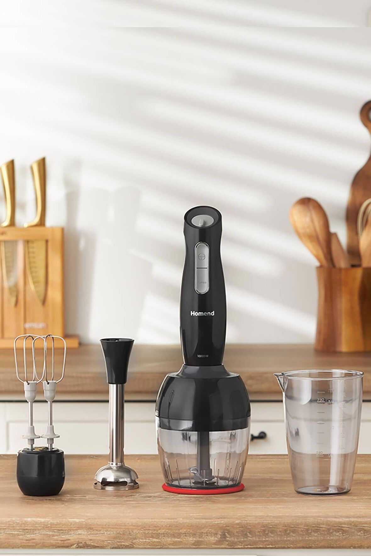 Homend Handmaid 1909H Blender Set Siyah Kırmızı