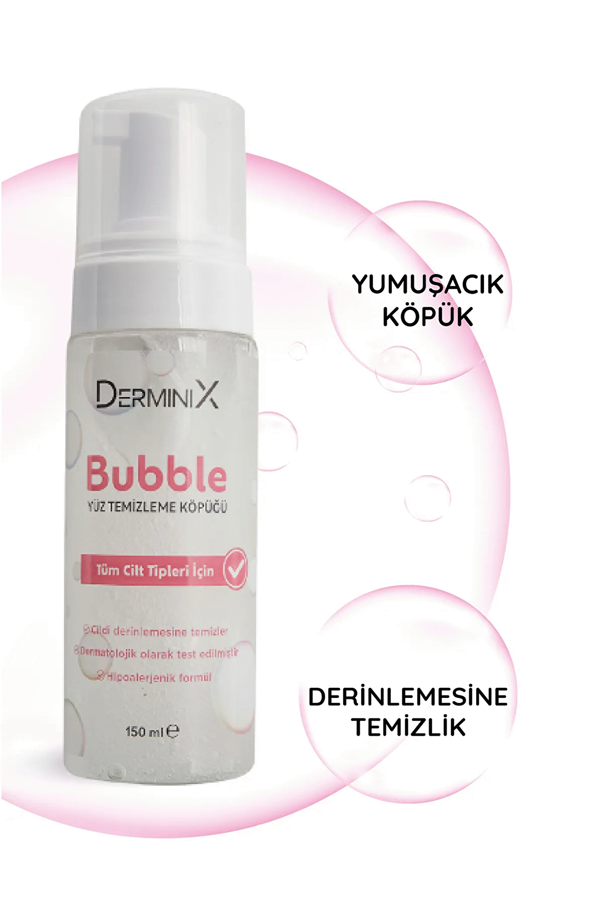 Derminix Bubble Yüz Temizleme Köpüğü 150 ml