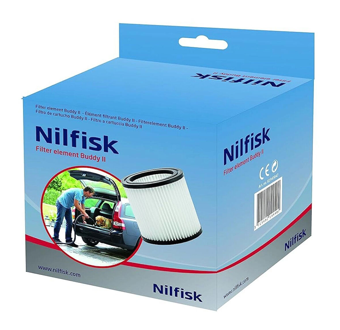 Nilfisk 81943047 Buddy II ıslak/kuru Elektrikli Süpürge için PET filtre elemanı