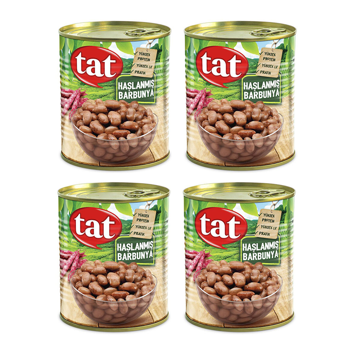 Tat Haşlanmış Barbunya 800 gr x 4 Adet