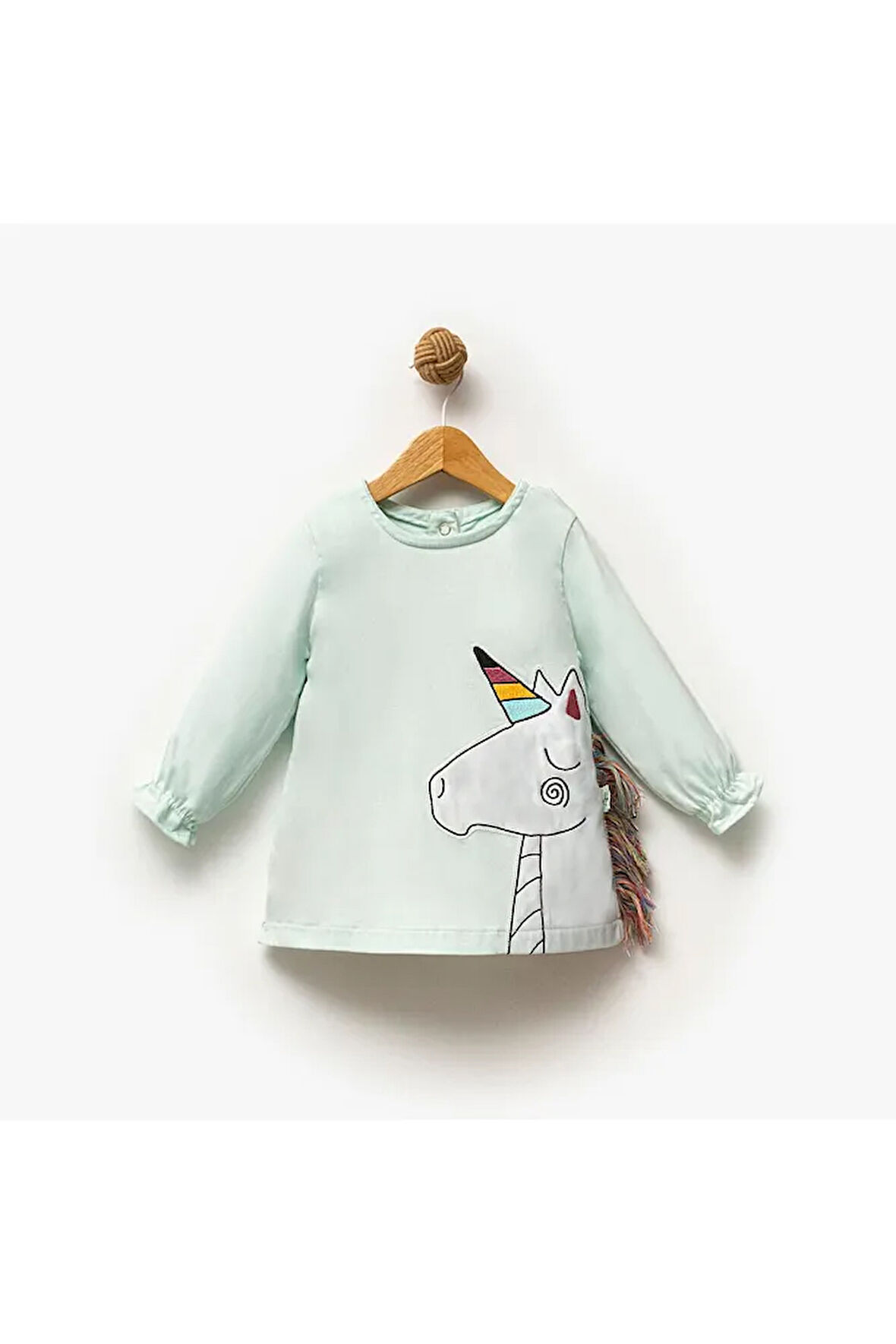 Kız Çocuk Unicorn Desenli Elbise