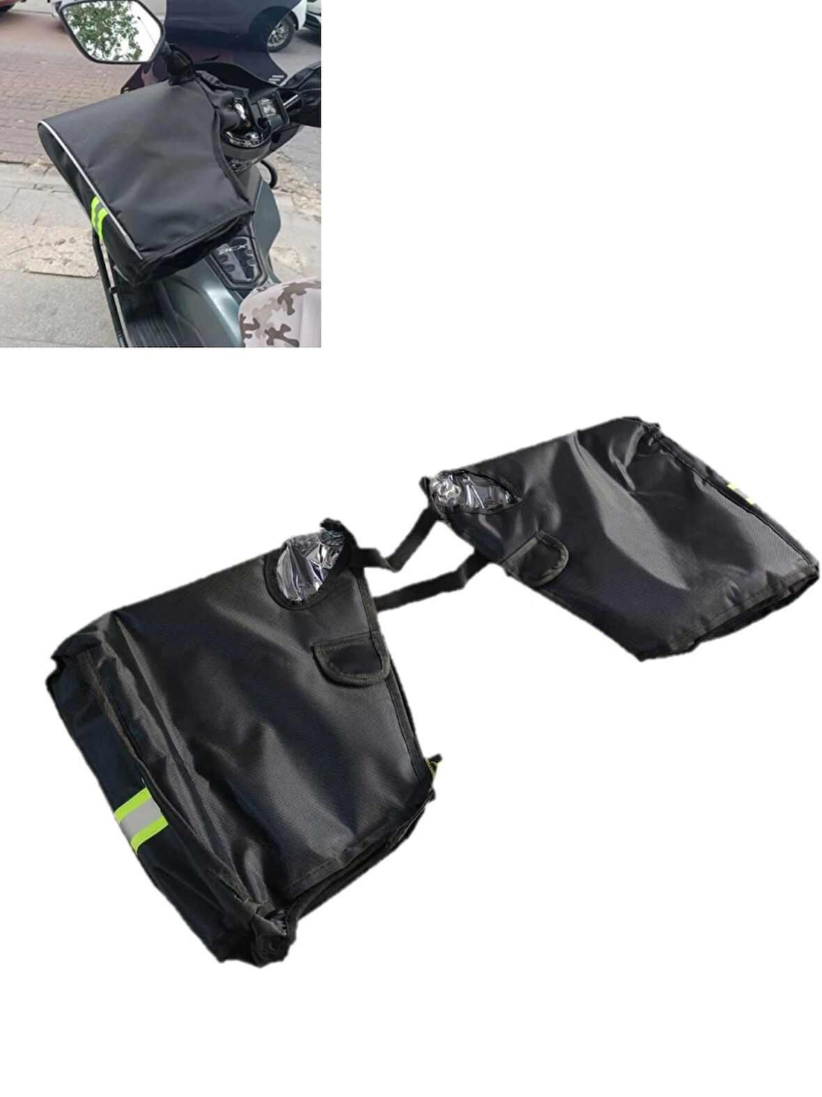 Motosiklet Rüzgarlığı - Reflektörlü El Koruma Rüzgarlık Kalın Model