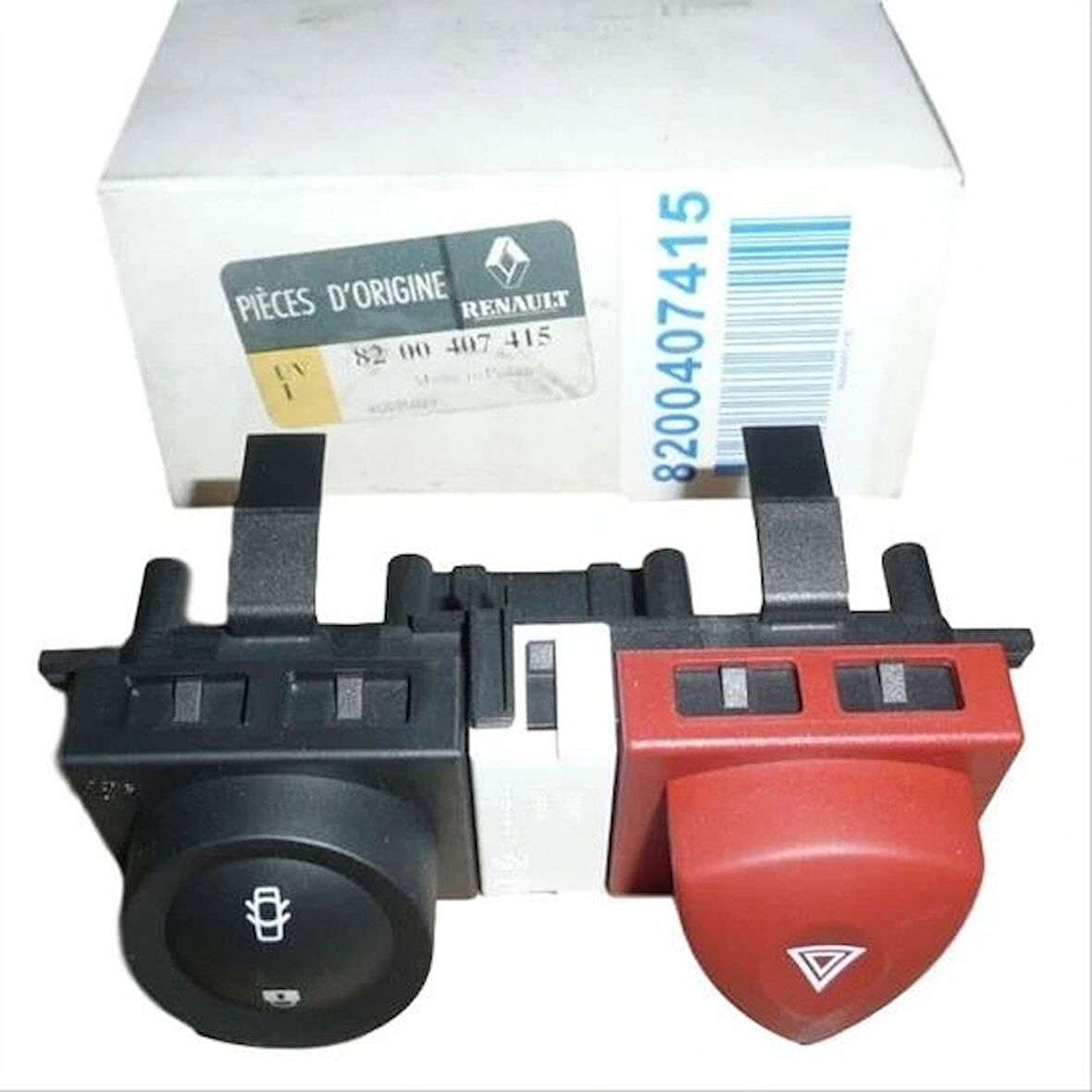 Dörtlü Flaşör Merkezi Kilit Düğmesi (Butonu) Renault Megane 2 8200407415 MAİS