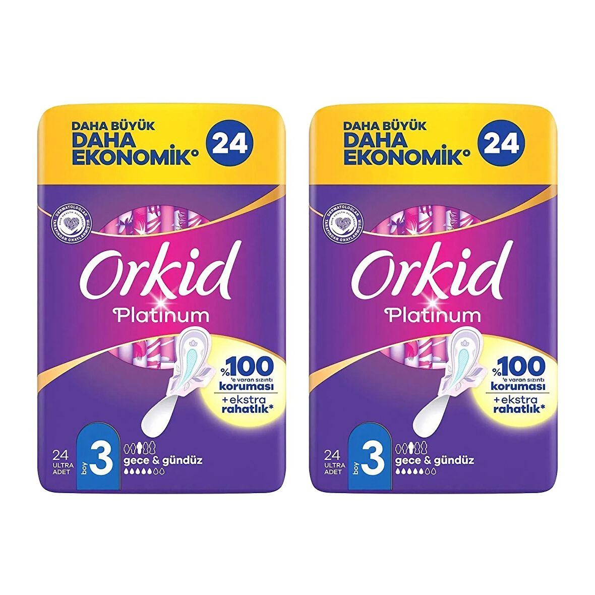 Orkid Platinum Gece & Gündüz 3 No 24 Adet x 2 Adet