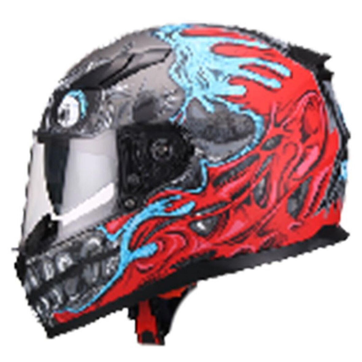 Sway 816 Mat Teeth Red Full Face Motosiklet Kaski