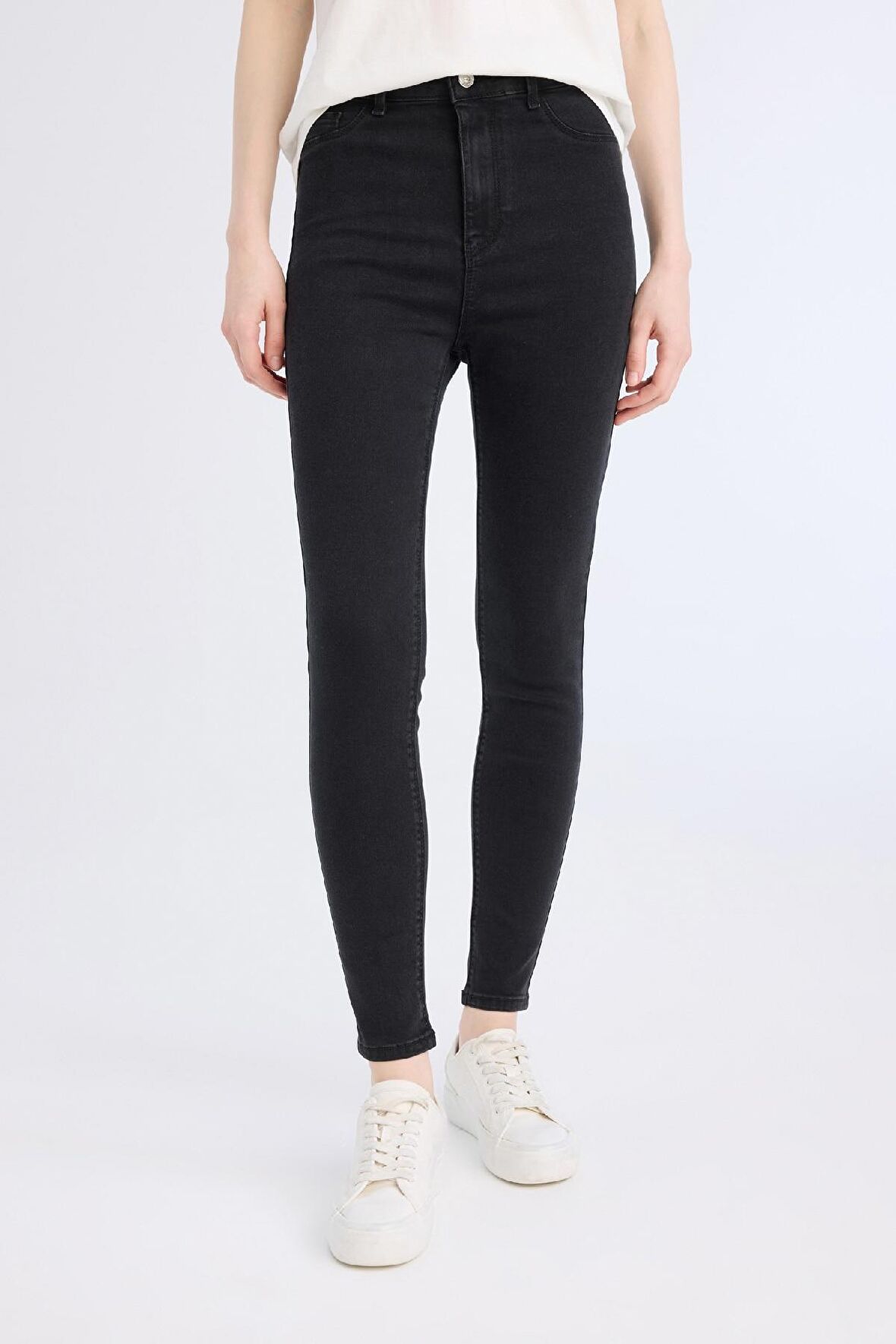 DeFacto Jegging Yüksek Bel Bilek Boy Dar Paça Basic Düz Jean Pantolon B7498AX25SPNM36