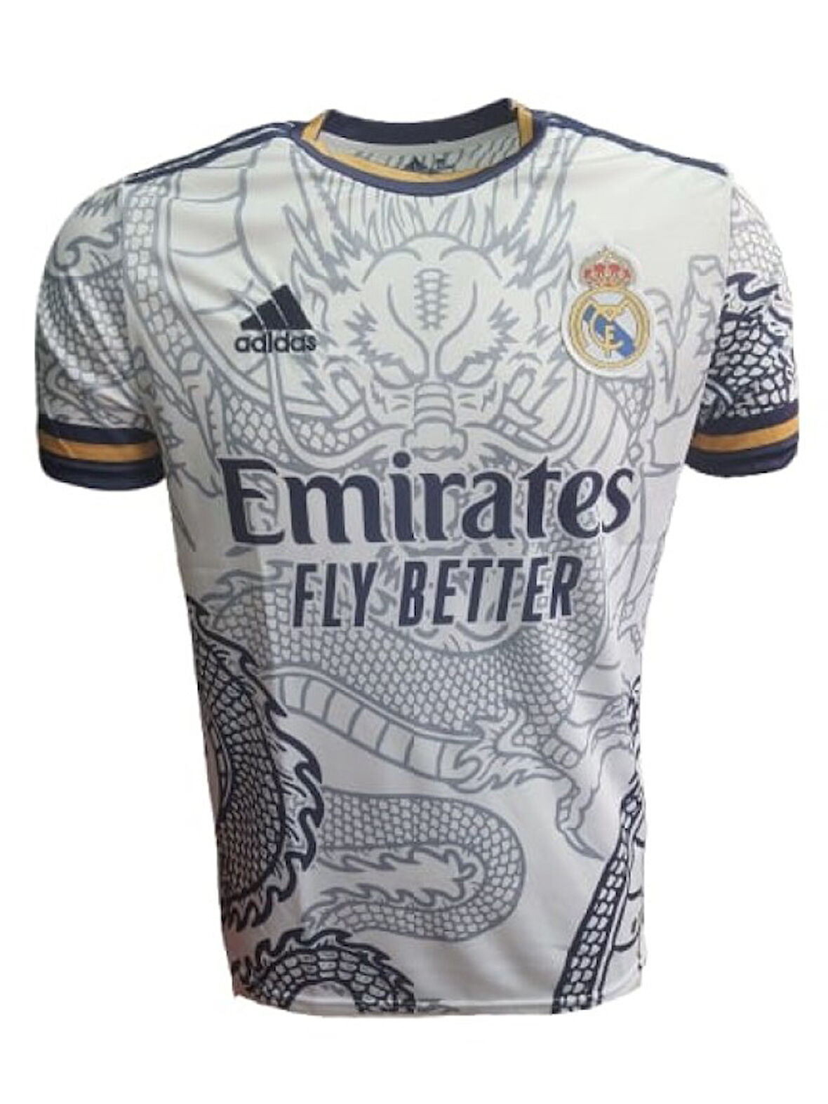 Ronaldo Real Madrid R02731 Dragon Beyaz Özel Tasarım Kısa Kollu Forması - Beyaz - ST02731-Beyaz-XL