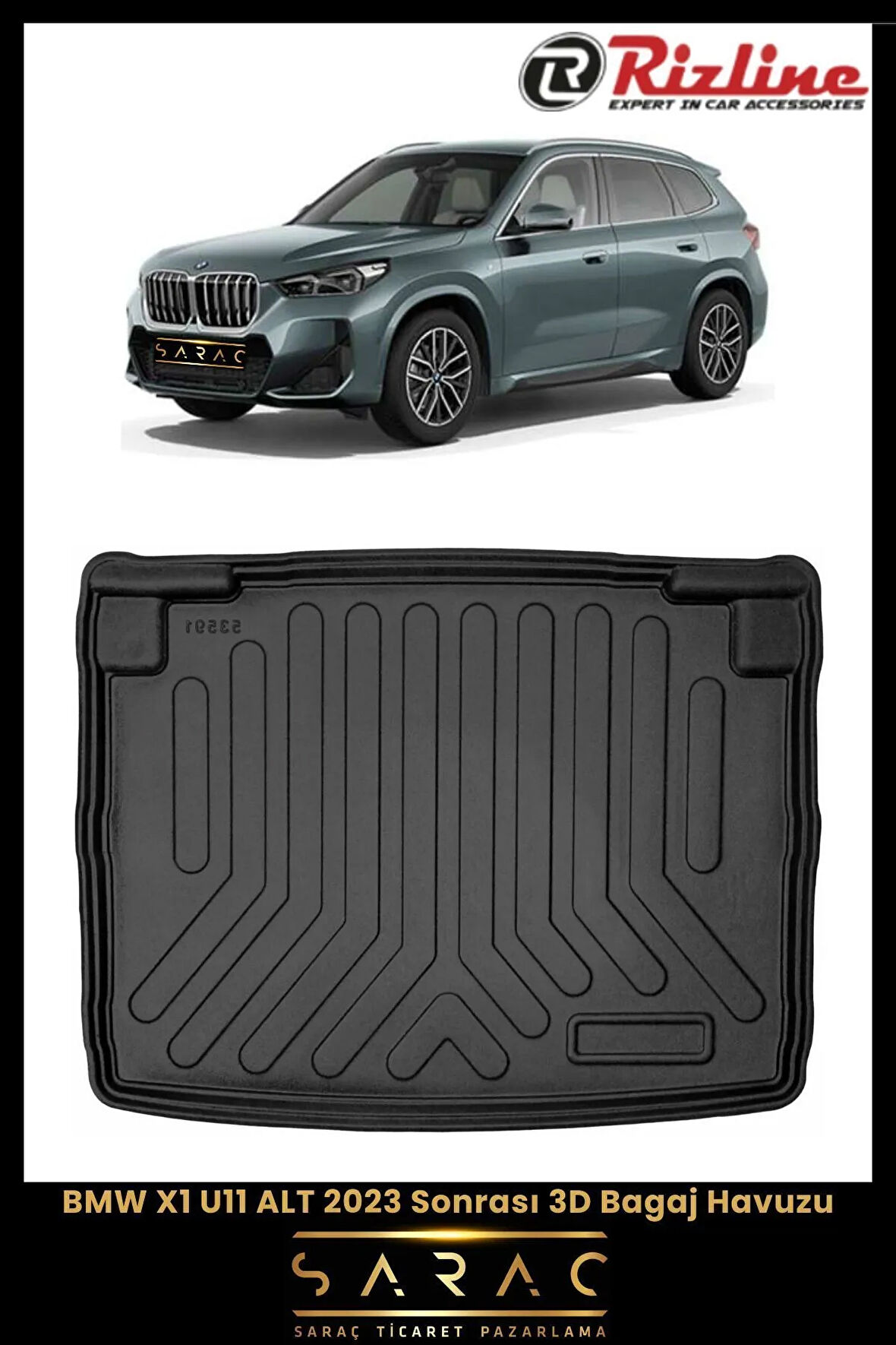 Rizline BMW X1 U11 2024 Model Alt 3D Bagaj Havuzu