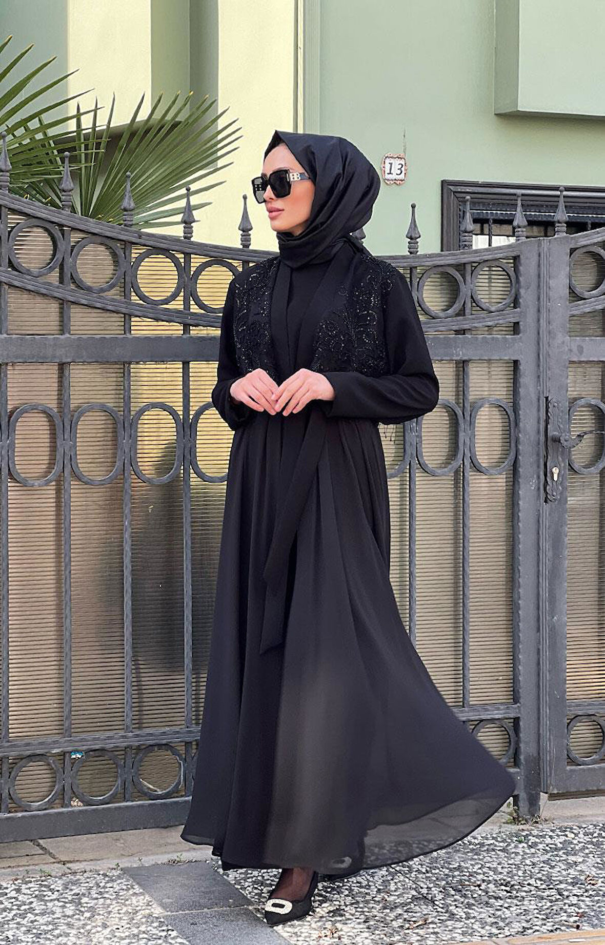 Nurcan Çetin Abaya Takım 7638 Siyah