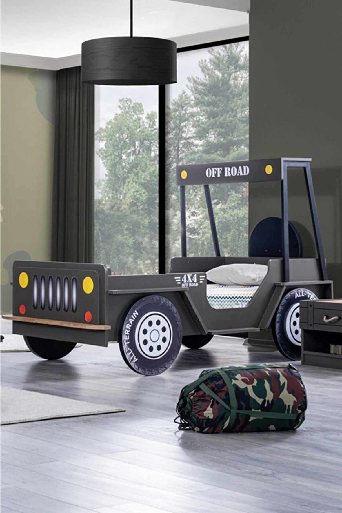 Arabalı Yatak, Offroad Plus Jeep Çocuk Karyolası