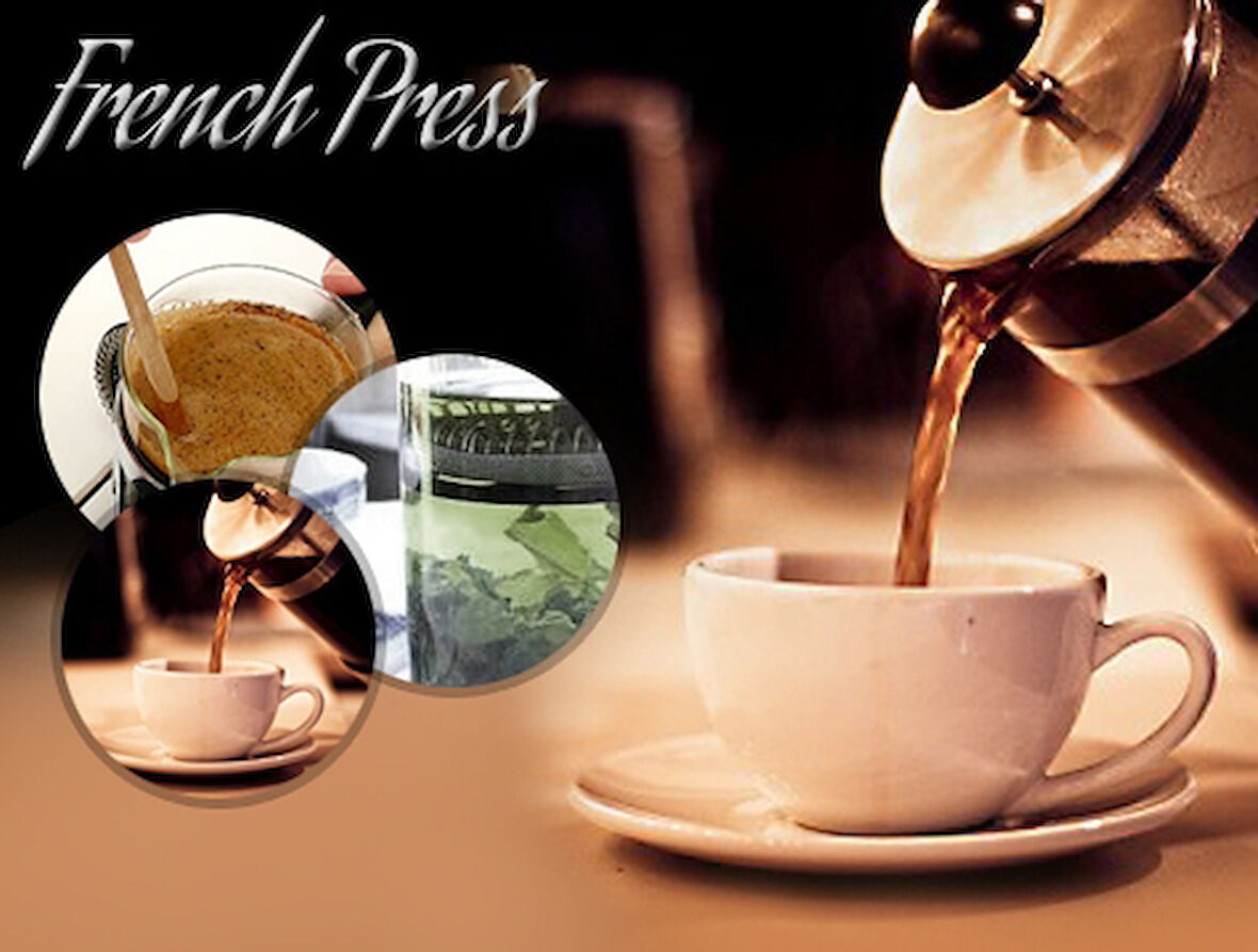 French Press Süzgeçli Çay ve Kahve Kupası (350 ml)