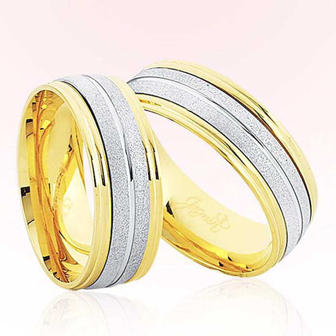 Sarı Beyaz Altın Alyans 8204