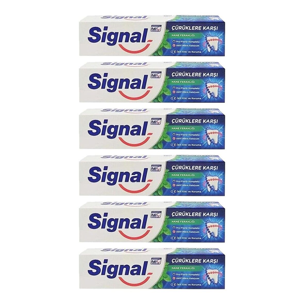 Signal Çürüklere Karşı Nane Ferahlığı 50 ml Diş Macunu x 6 Adet