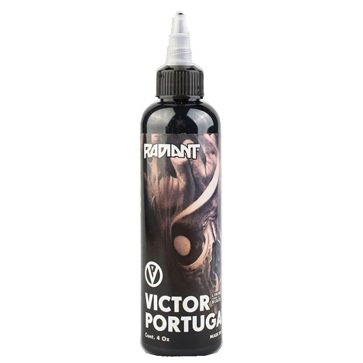 Victor Portugal Ink Lining Black  - Radiant Tattoo Dövme Boyası  - 4oz/120ml