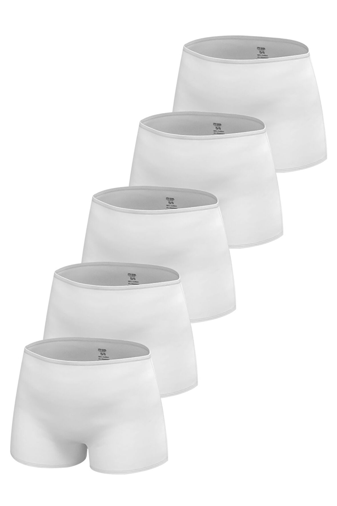 Öts Premium 5’li Kız Çocuk Boxer - Hediye Kutulu, Pamuklu Kumaş, Ultra Yumuşak, Esnek Kalıp, Etikets