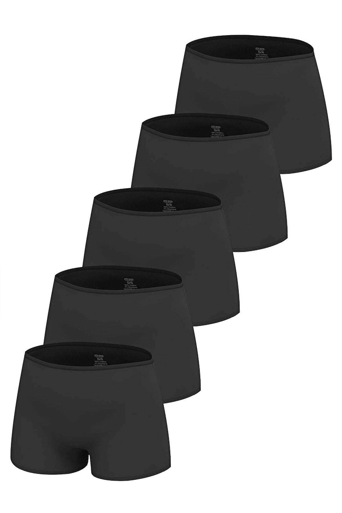 Öts Premium 5’li Kız Çocuk Boxer - Hediye Kutulu, Pamuklu Kumaş, Ultra Yumuşak, Esnek Kalıp, Etikets