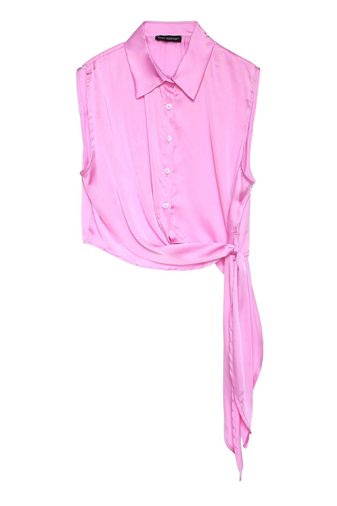 Bağlama Detaylı Gömlek Pembe