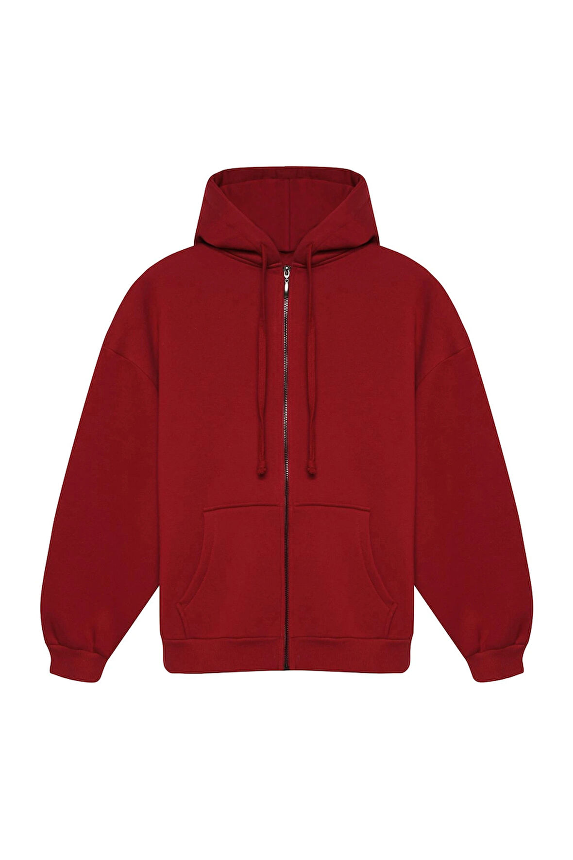 Fermuarlı Sweat Bordo