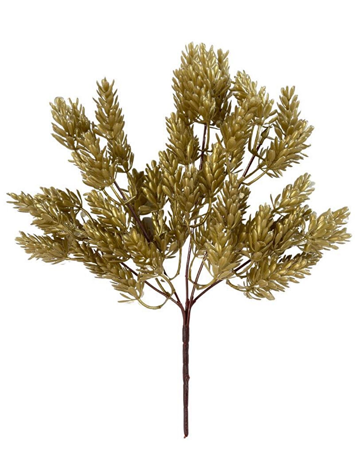 Yapay Çiçek Altın Gold Renk Başak Demeti 7dal 48 Çiçek Demet Garnitür Aradal Dekoratif Yapay Bitki