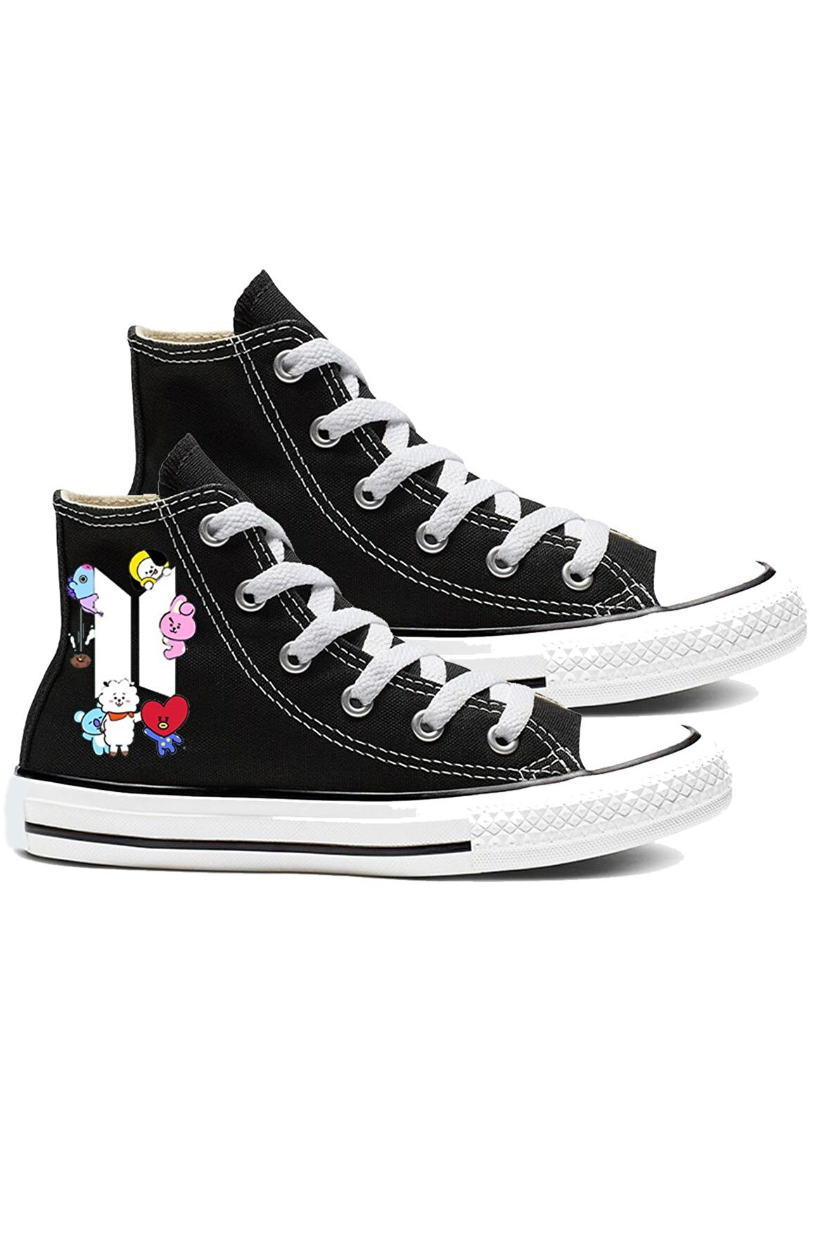 BTS BT21 Symbol Canvas Design Sneaker Spor Ayakkabı 