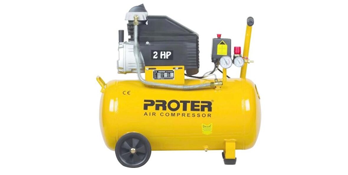 Proter 2 Hp 8 Bar 50 LT Yağlı Hava Kompresörü